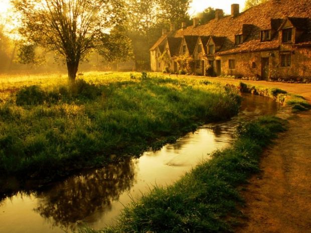 morning-house-tree-sunrise-wallpapers-waterstream-142609